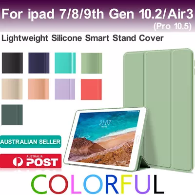 $16.68 • Buy Flip Stand Cover Silicone Case For IPad 9th Gen 10.2 2021 8th 7th Air3 Pro10.5PU