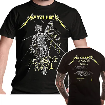 Metallica And Justice For All Tracks T Shirt Official Metal Tee New  S - 2XL • £15.88