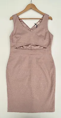 $34 • Buy Portmans Dress Size 16 Pink Signature Special Occasion Cutout Pencil Midi BNWT