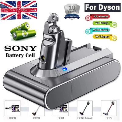£15.99 • Buy Replace Battery For Dyson V6 Animal DC58 DC59 DC61 DC62 SV03 SV05 SV06 965874-02