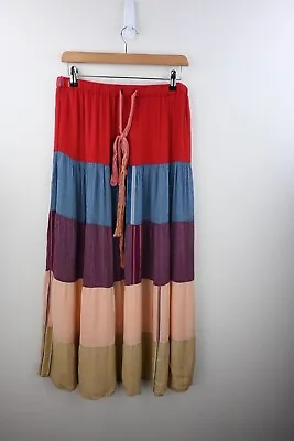 Tigerlily Multicoloured Tiered Maxi Skirt Size 10 • $65