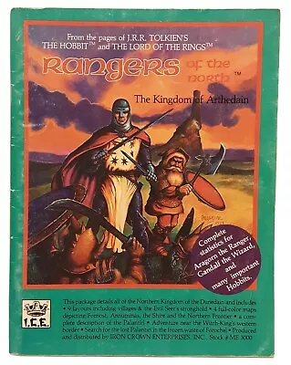 £39.69 • Buy Vintage LOTR Rangers Of The North The Kingdom Of Arthedain ICE MERP #3000 Maps
