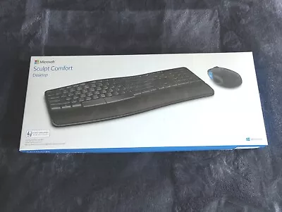 Microsoft Sculpt Comfort Wireless Desktop USB Keyboard & Mouse L3V-00001 *READ* • $17.99