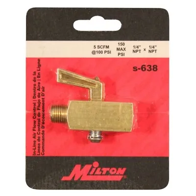 MILTON® 1/4  NPT Flow Control Valve • $18.57