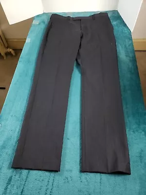 Marc Anthony Pants Mens Black Dress Sz 34x34 Career Wool Work Slim Flat NWT • $18.97