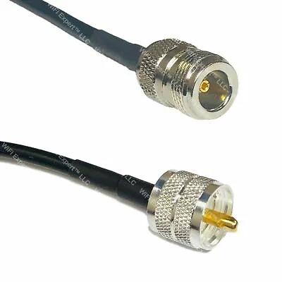 TIMES® LMR240 N FEMALE To PL259 UHF PL259 MALE Coaxial RF Pigtail Cable USA • $63.47