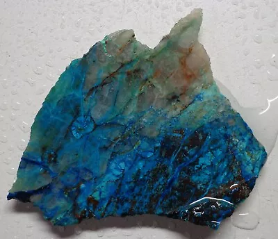 WRG- Shattuckite Slab 33 Grams Namibia Lapidary Rough Chrysocolla Malachite • $8.50