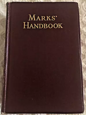 Marks' Mechanical Engineers Handbook 1941 Fourth Edition Indexed Pages • $45