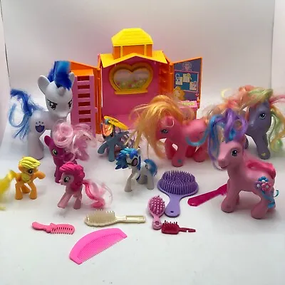 Vintage My Little Pony Lot Of Ponies And Polly Pocket Stable Combs Mixed • $26.97