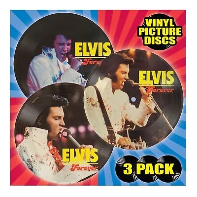 Elvis Presley “forever” Picture Disc 3 Pack Rare Denmark Pressing Mint Cond Wax! • $19.99