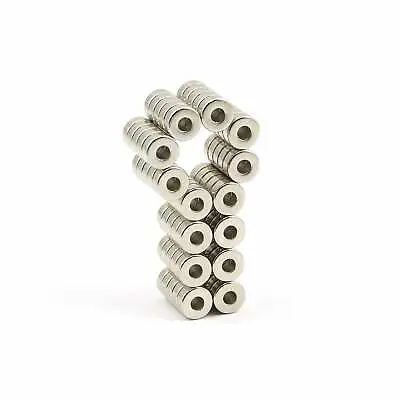 10 / 25 Pcs Small 5mm X 5mm X 2mm  Neodymium Ring Magnets N35 DIY Craft • £7.86