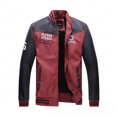 Men's Leather Jacket Men's Leather Jacket Leather Jacket Fashionable Men's Jacke • $57.31