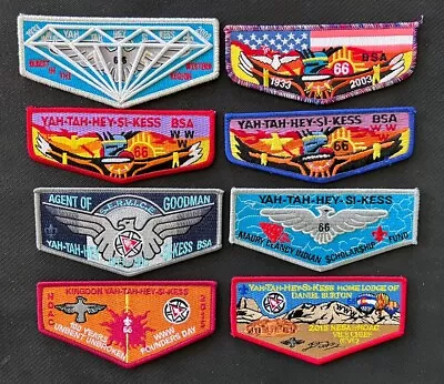 Yah-Tah-Hey-Si-Kess Lodge 66 Flaps 8 Different OA Order Of The Arrow Patches • $39.99