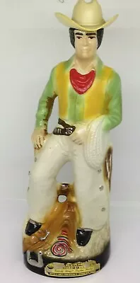 Vintage Jim Beam Ceramic Cowboy Whiskey Collectible Empty Bottle • $120