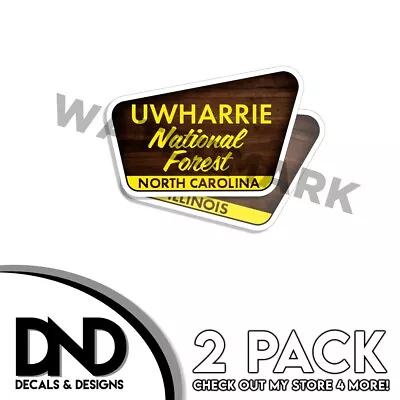 Uwharrie National Forest North Carolina Decal 4  X 2.6  Park NC Stickers 2 Pack • $4.99