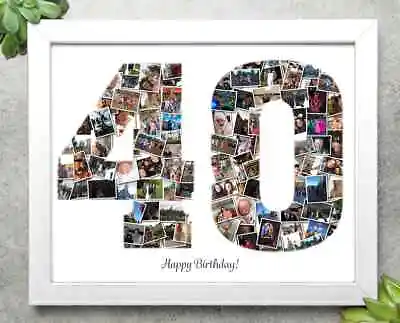 Number Photo Collage. Picture Collage. Collage Of Photos. Photo Gift. Speical • £14