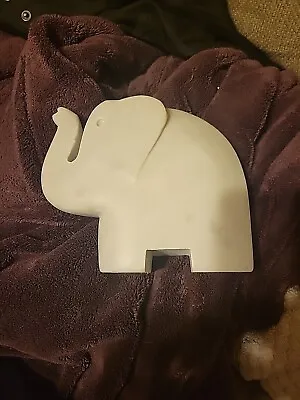 White Marble Elephant Statue Minimalist • $0.99