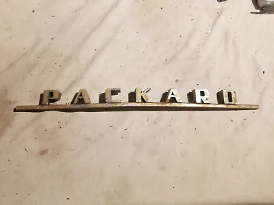 Original 1948-50 Packard OEM Trunk Emblem Script Metal 8138 P396697 Qty 1 • $100