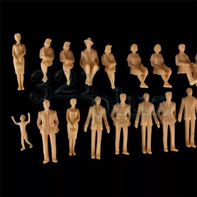 100 Pcs 1:32 Scale Figures People Architectural Model Supplies Unpainted Mixed • $28