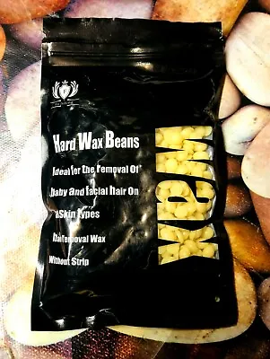 100g HARD HOT WAX BEANS Beads Waxing Hair Removal Kit Warm Pot Depilatory Film • £2.90