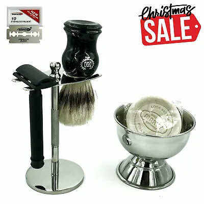 Holiday Gift 6 Pc Double Edge Safety Razor Shaving Set Kit For Men Free Shipping • $27.49