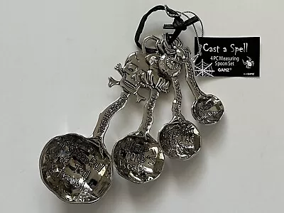 Ganz 4-Piece Measuring Spoons/Teaspoons “Cast A Spell” Silver EH20581 NEW W/Tags • $24.99