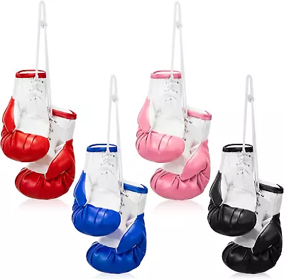4 Pairs Mini Boxing Gloves Miniature Punching Gloves Holiday Christmas Ornament • $20.23