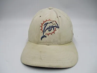 Miami Dolphins Hat Cap White Strap Back Adjustable Team NFL Mens Vintage • $9.49