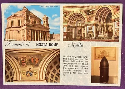 Malta Souvenir Of Mosta Dome - Unposted • £2.99