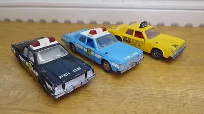 3 X Vintage Matchbox Super Kings Plymouth Gran Fury - New York Police & Taxi • £12