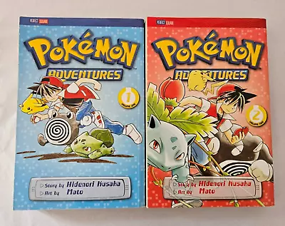 $24.95 • Buy Pokemon Adventures Volume 1 & 2 Manga By Hidenori Kusaka Art By Mato