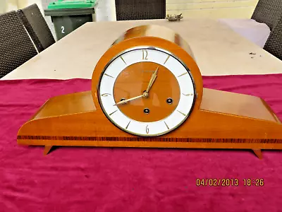 Junghans Chiming Mantle Clock Made In Germany 50's   RARE BEAUTIFUL LATER ART • $450