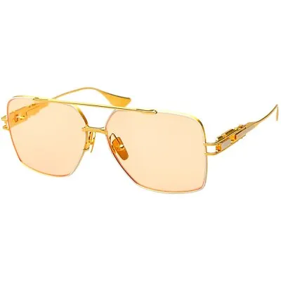 Dita GRAND-EMPERIK DT DTS159 A-04 Matte White/Gold Metal Sunglasses Orange Lens • $128.98