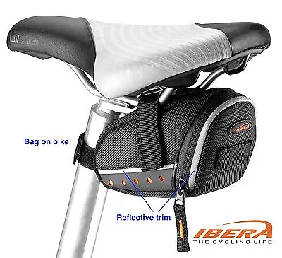 Bike Seat Bag Stream Line Saddle Rear Storage Taillight Hanger IBERA IB-SB13S • $25.11