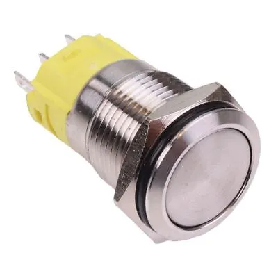 £4.99 • Buy On-On Latching 16mm Vandal Push Switch SPDT