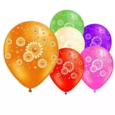 Daisies Latex Balloons 30cm / 12 In - Pack Of 6 • £1.14