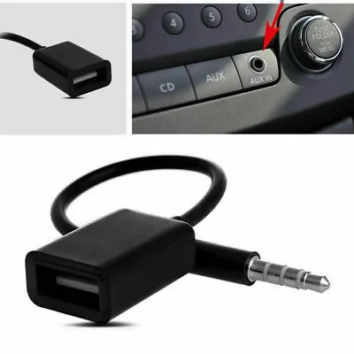 1Pc AUX Jack Audio Input Cord Cable MP3 3.5mm Male To USB Port Adapter Car Parts • $2.29