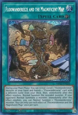 Yugioh 1x Floowandereeze And The Magnificent Map MP22-EN220 Prismatic SecretRare • $0.99