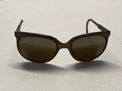 Vintage Vuarnet Sunglasses Brown Frame Yellow Lenses Wrap Arms #4 • $19.99