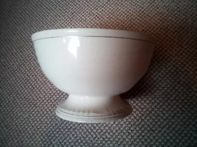 FRANZ Anton MEHLEM Bonn Germany Cream Golden Bands Footed Bowl 23 Cm • £12