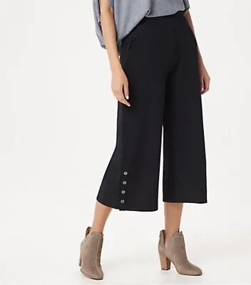 Lisa Rinna Collection Culottes With Hem Detail Black Small • $20