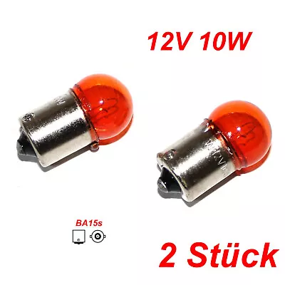 2x Turn Signal Blinker Light Bulbs Orange 12v 10w Gy6 Scooter Moped Atv • $8.90