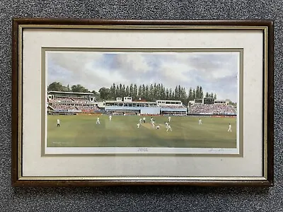 £15 • Buy Cricket Print Of Edgbaston, Signed By Terry Harrison.