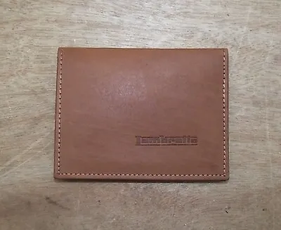 Lambretta Logo Brown Leather Wallet Credit Card Size Licence / ID Holder IT126 • £12.99