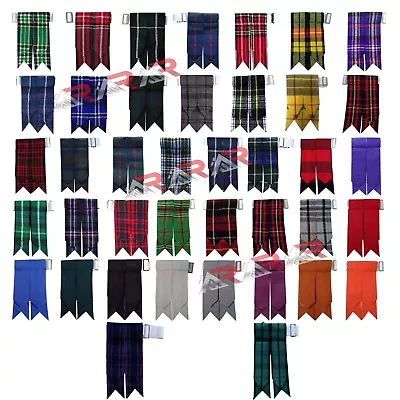 Kilt Flashes Scottish Highland Multi Colors Tartan Comes Heavy Buckle & Garter  • $9.99