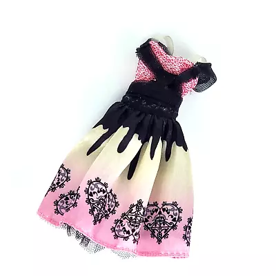 Monster High - C.A. Cupid - Sweet 1600 - Black Pink And White Strap Dress Only • $17.49