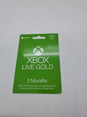 Microsoft Xbox Live 3-Month Gold Membership Card • $23.99