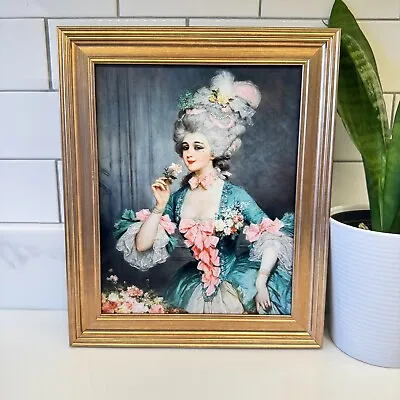 FRAMED Art Marie Antoinette Rococo Artwork Wall Decor Vintage Style • $34.99