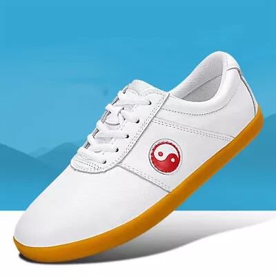 Genuine Leather Kung Fu Tai Chi Shoes Martial Art Shoes Sneakers Cowhide Soft • $38.99