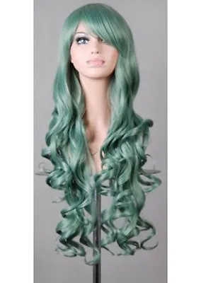 80cm Long Curly Wigs Halloween Cosplay Costume Hair Anime Full Wavy Party Wig • $14.99